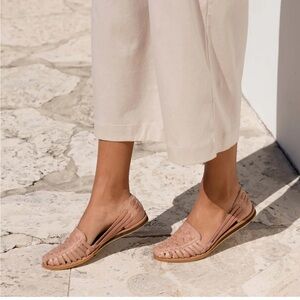 Nisolo Women's Woven Tan Flats